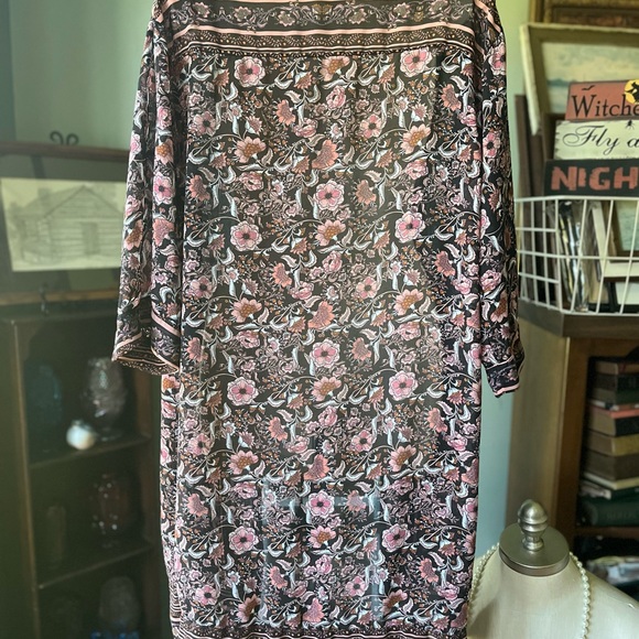 XHILARATION DUSTER JACKET SHEER WITH LOVELY DESIGN SIZE SMALL - Picture 3 of 8